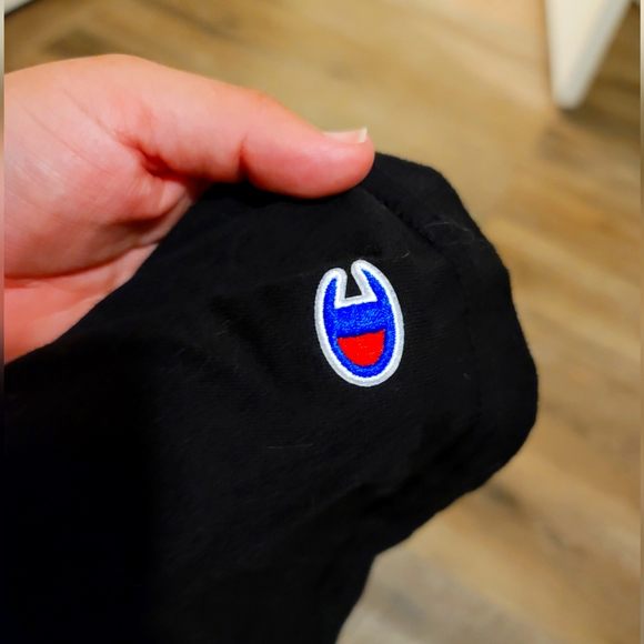 Champion Black Brushstroke Script Tee - Picture 2 of 6